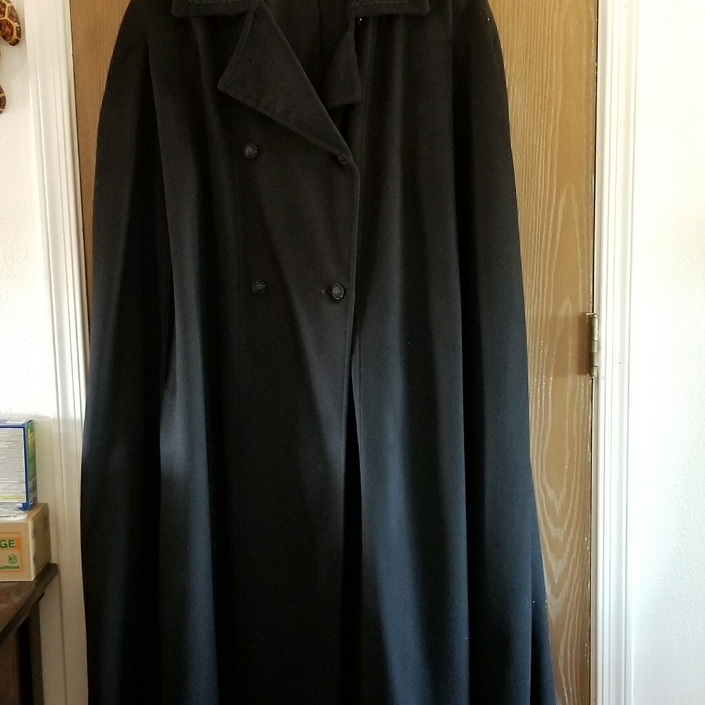 Black cape coat
